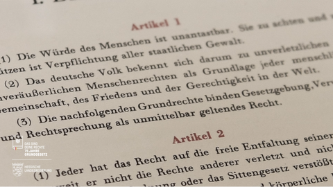 Ein Auszug des Grundgesetzes
